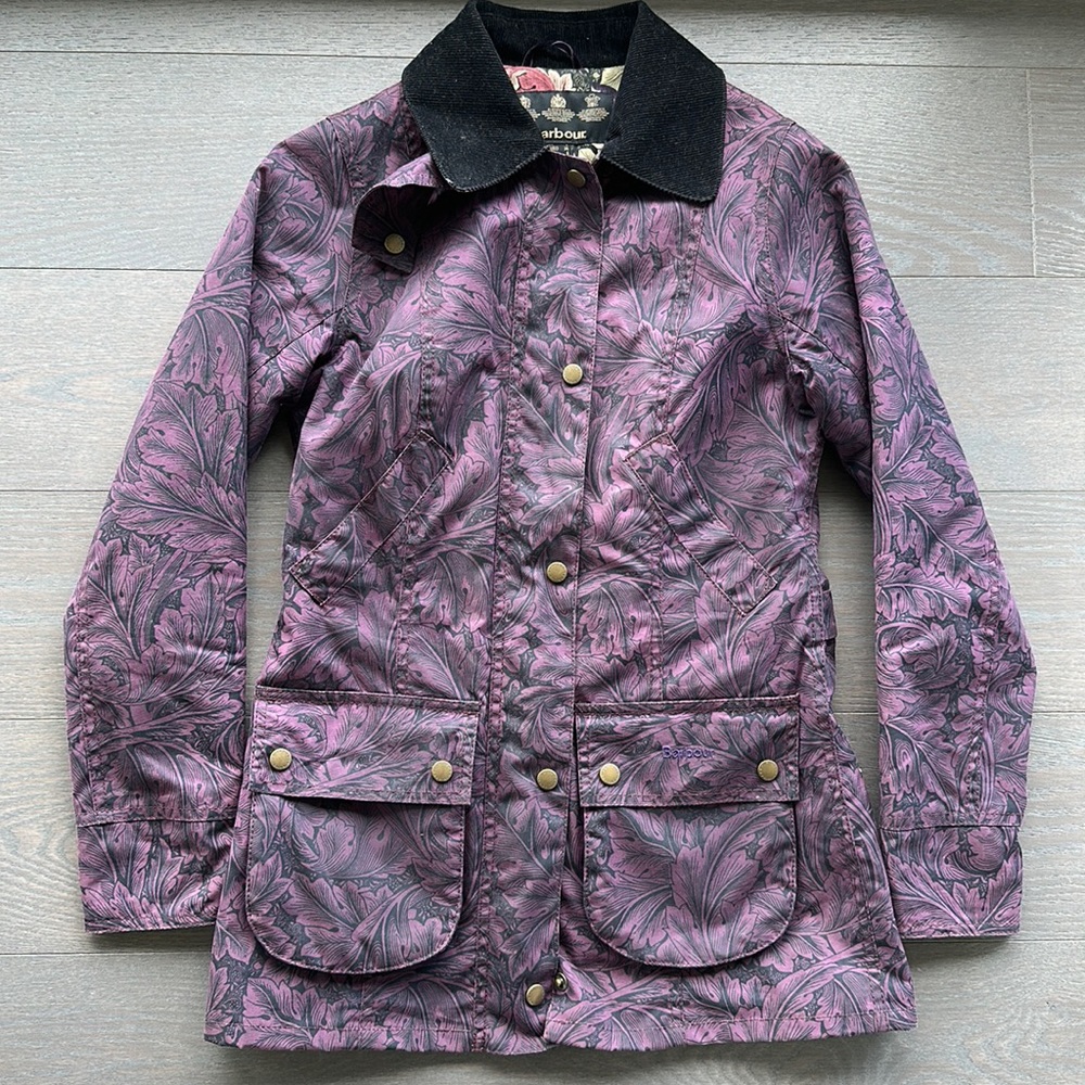 COPY - Barbour quilled jacket, William Morris limited edition.